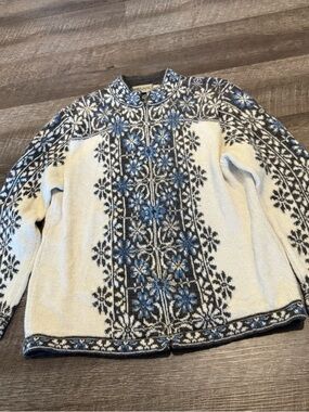 Intiwara Alpaca Cardigan Nordic Vintage Fair Isle Pattern